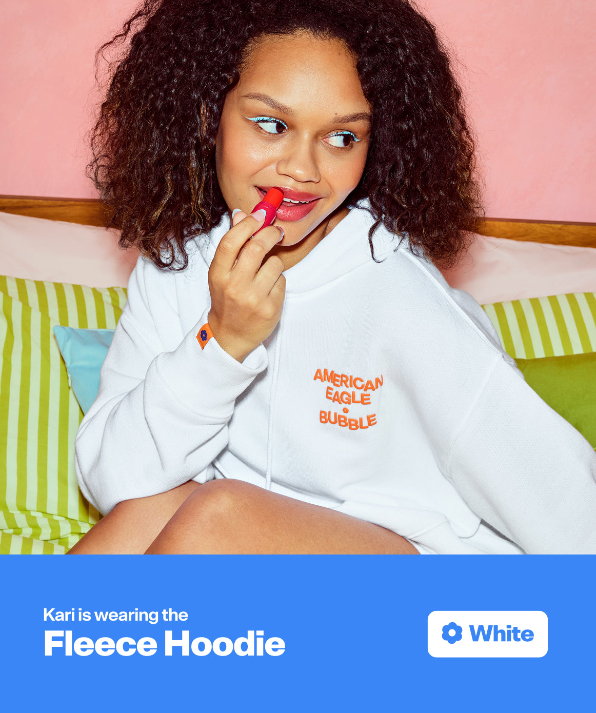 AE x Bubble Fleece Hoodie - White